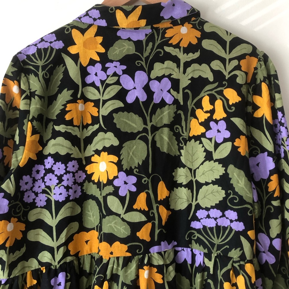 SOLD♏️ModCloth Princess Highway Luella Button Down Long Sleeve Floral TierDress - Picture 10 of 14